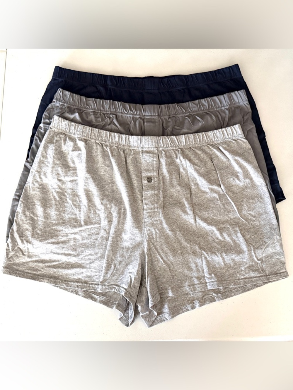 NWOT 3-Pack Men’s Fruit of the Loom 100% Cotton Knit Boxers Size 3XL - Picture 2 of 4